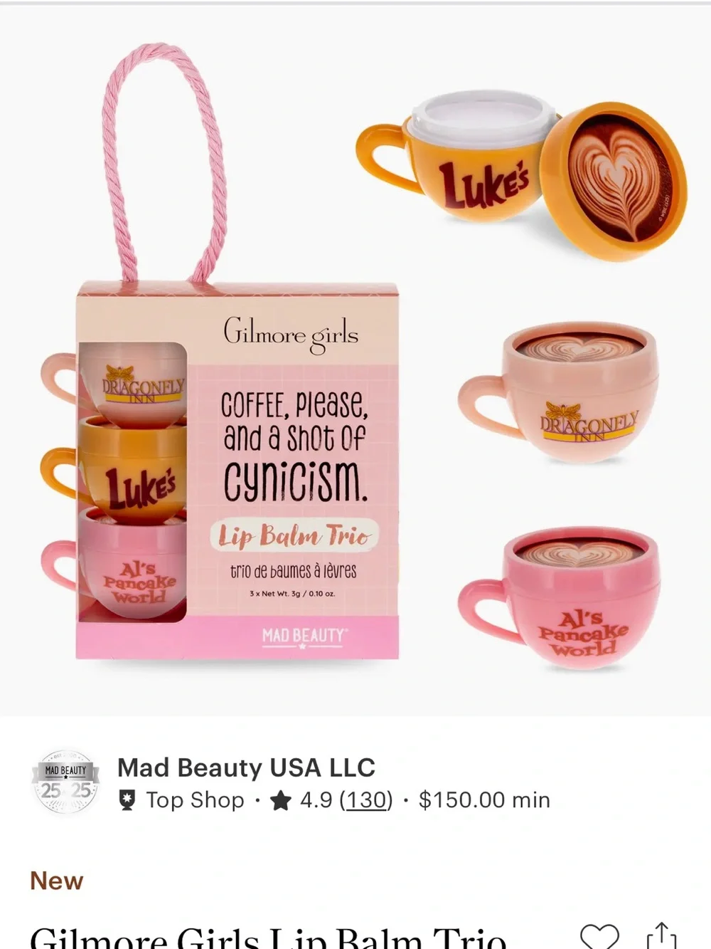 Gilmore Girls 2026 24-Day Cosmetic Advent Calendar - Mad Beauty NWT